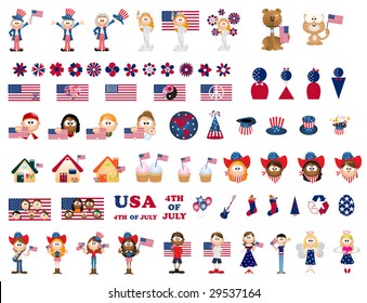 4th of July Icons - Part1 (vector)