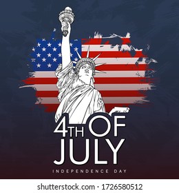 4th of July Indepedence Day, Isolated Vector