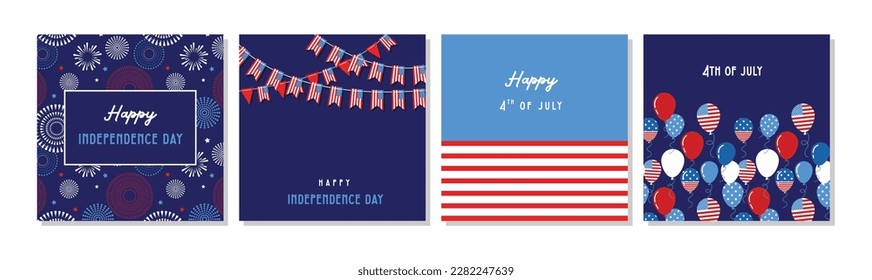 4th of July - Independence Day of America. God Bless America. 4th July. Template background for greeting cards, posters, leaflets and brochure.