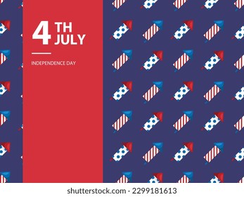 4th of july independence day america usa flag memorial united states vector pattern economic july