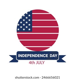4th July independence day of America vector design. Eps file.
