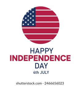 4th July independence day of America vector design. Eps file.