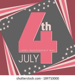 4th July, Independence Day of American abstract background Illustration