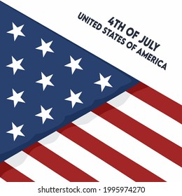 4th of july independence day with american flag