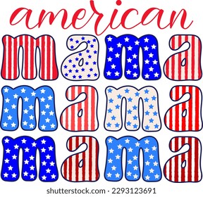 4th of July Independence Day. American mama,