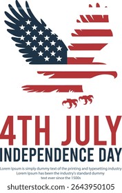 4th July Independence Day with American Eagle