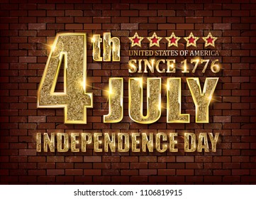 4th of July independence day background, July 4th, Memorial Day, Independence day. Perfect for invitations or announcements. Vector illustration