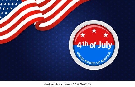 4th of July Independence day background. Perfect for invitations or announcements.