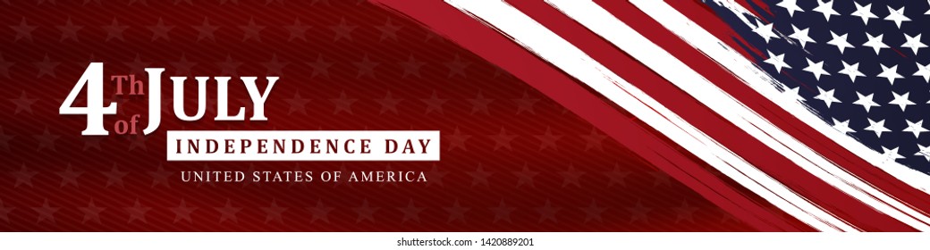 4th of july, independence day background, united states flag, posters, modern design vector illustration	
