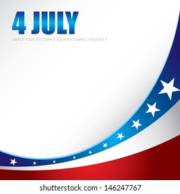 4th of july  independence day background. Vector illustration. Cover design for poster, flyer, brochure