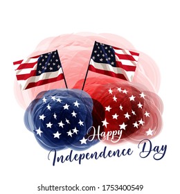 4th of July, Independence Day Background, Vector illustration.