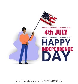4th of July, Independence Day Background, Vector illustration.
