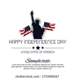 4th of July, Independence Day Background, Vector illustration.