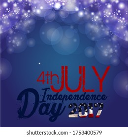 4th of July, Independence Day Background, Vector illustration.
