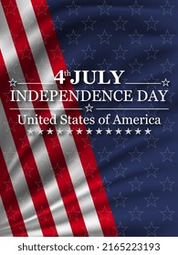 Antecedentes del 4 de julio, Día de la Independencia. Fiesta nacional de los Estados Unidos. Ilustración vectorial.