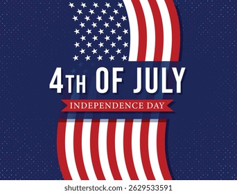 4th of July Independence Day Background with American Flag Design Independence Day national celebrations holiday promotions banners and event announcements