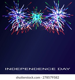 4th of July. Independence Day. Background with fireworks