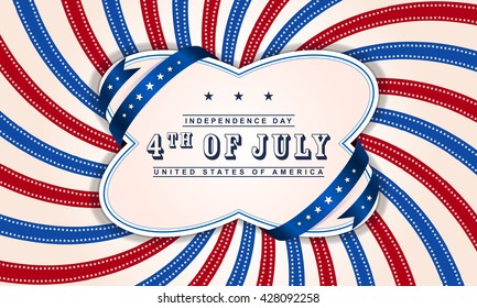 4th of July Independence day background.