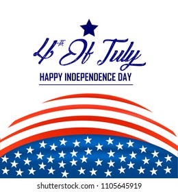 4th of July, Independence Day Banner background, Vector illustration.