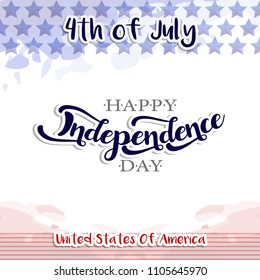 4th of July, Independence Day Banner background, Vector illustration.