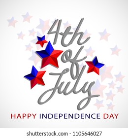 4th of July, Independence Day Banner background, Vector illustration.