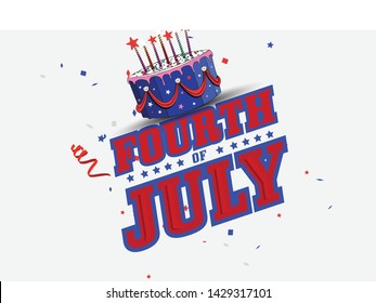 
4th of July, Independence Day Banner, Vector illustration. - Vector