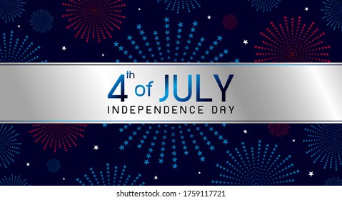 4th of july Independence day banner design vector illustration