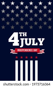 4th of July - Independence Day banner background vector illustration