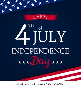 4th of July - Independence Day banner background vector illustration