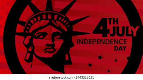 4th of July , Independence Day Banner Vector illustration, USA	
