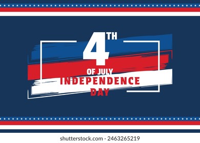 4th of july independence day banner poster background with usa flag