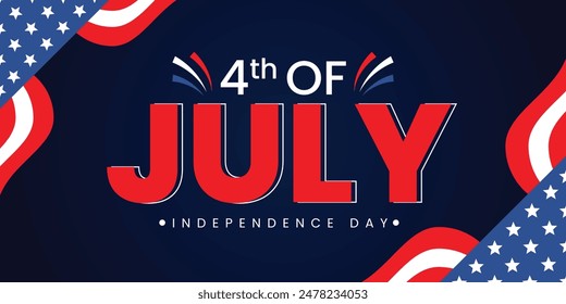 4th of July independence day Banner