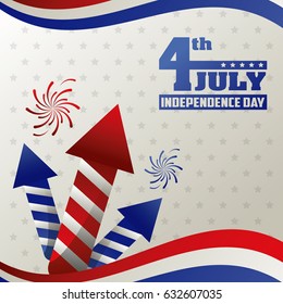 4th july independence day card event happy decoration