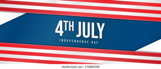 4th of July Independence Day Celebration Banner