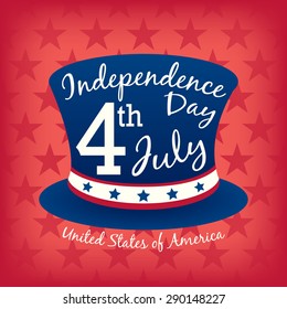 4th of July Independence day celebration hat vector background