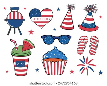 4th of July Independence Day clipart vector illustration