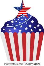 4th of July.
Independence Day Cupcake clip art