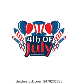 4th of July independence day decorative design