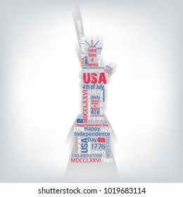4th of July Independence Day design with typography elements