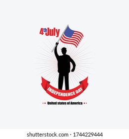 4th of July independence day design, vector for t-shirt.