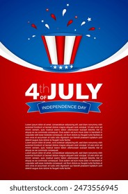 4th of July Independence Day design, vector illustration
