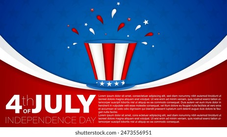 4th of July Independence Day design, vector illustration