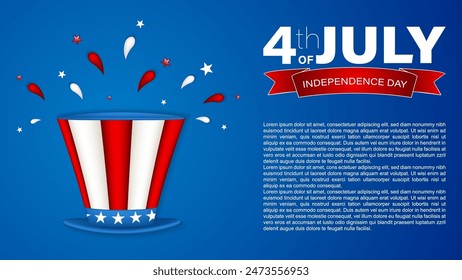 4th of July Independence Day design, vector illustration