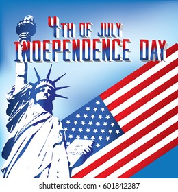 4th of july independence day design vector card