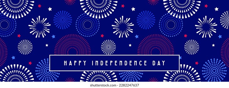 4th July Independence Day Fireworks Confetti background, banner, Happy Independence day, Vector illustration background, web banner.