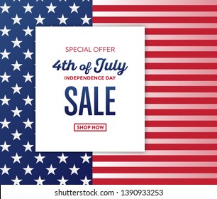 4th of July - Independence Day greeting card design