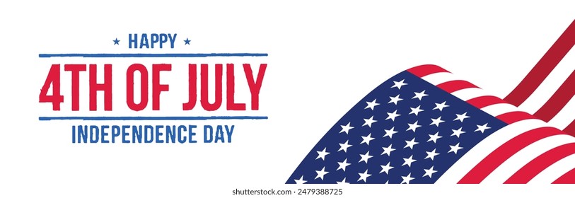 4th of July, Independence day - greeting design