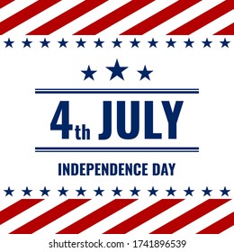 4th july independence day greetings card