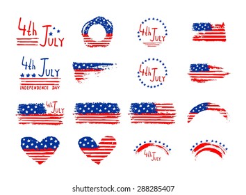 4th July Independence Day hand  background