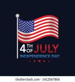 4th July independence day illustration